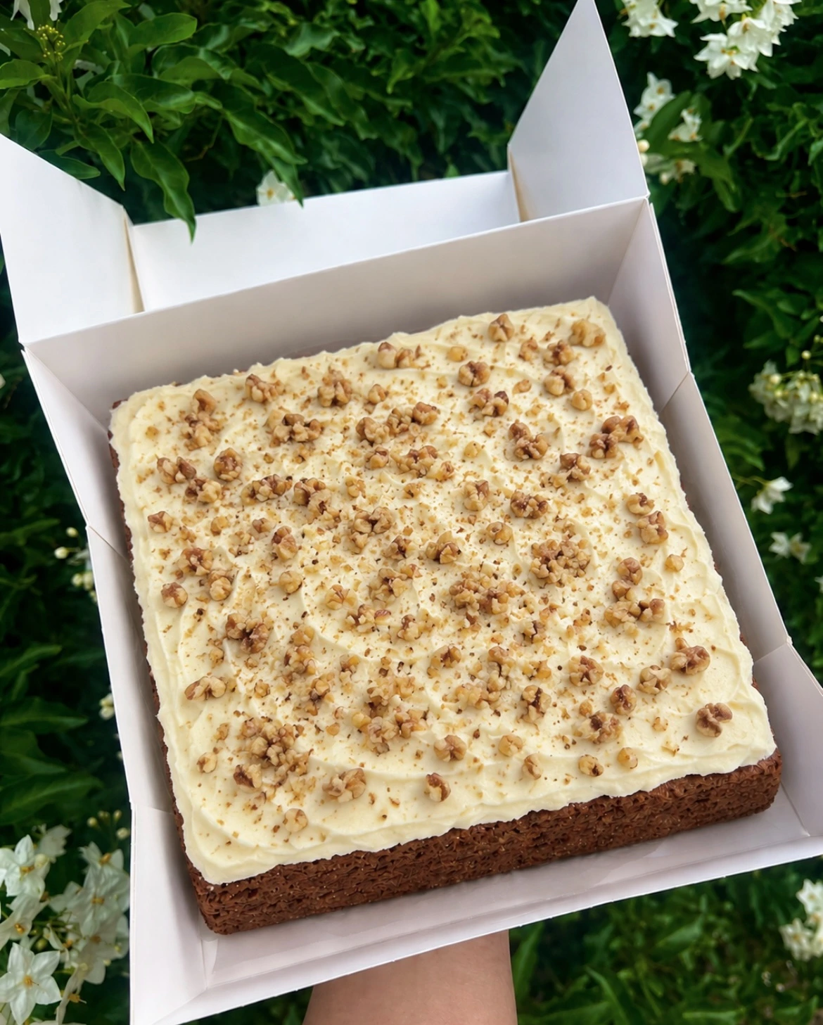 Coffee and Walnut Cake Slab